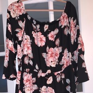 Floral Off the Shoulder Tunic/Dress